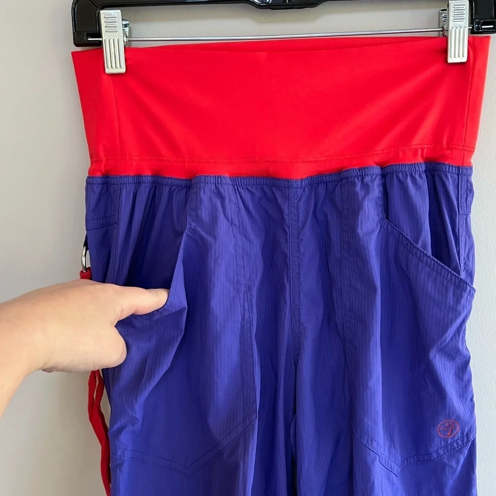 Zumba Fitness Soft-N-Stretch Cargo Pants in Purple Moon/Red, XS (Extra Spicy) - Picture 7 of 12